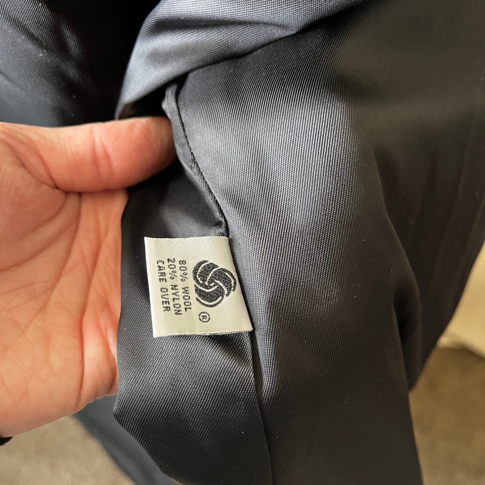 Vintage MDP Mario De‎ Pinto Plum Purple Hooded Pure Wool Long Coat M 8/10 - Picture 7 of 10